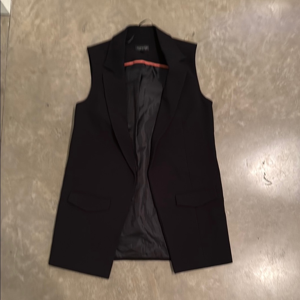 TopShop Black Sleeveless Blazer Vest